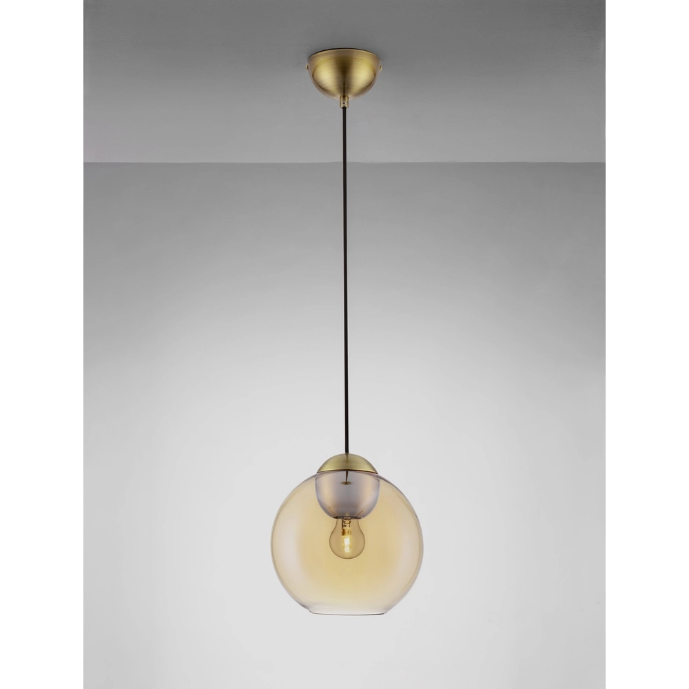 Design hanglamp Midori amber glas
