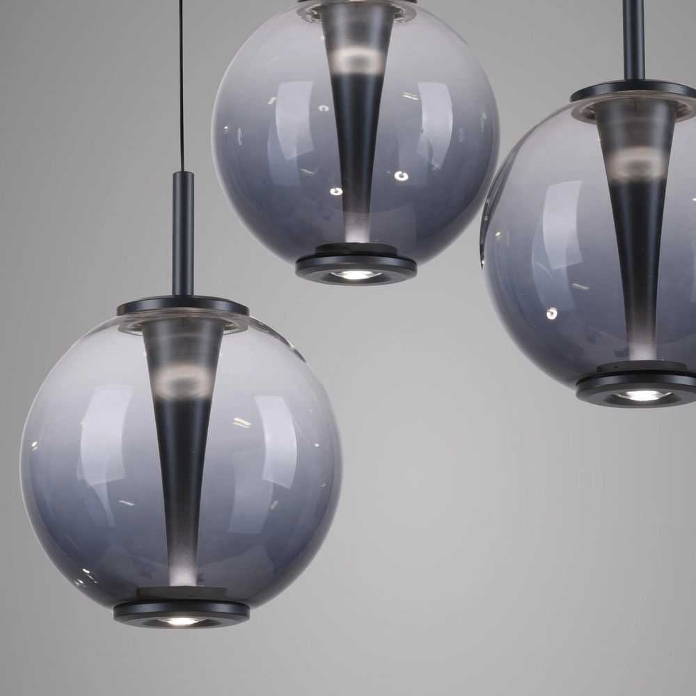 Hanglamp Pure E-Infinty mystic grey met smoke glas Paul Neuhaus 4012248397862