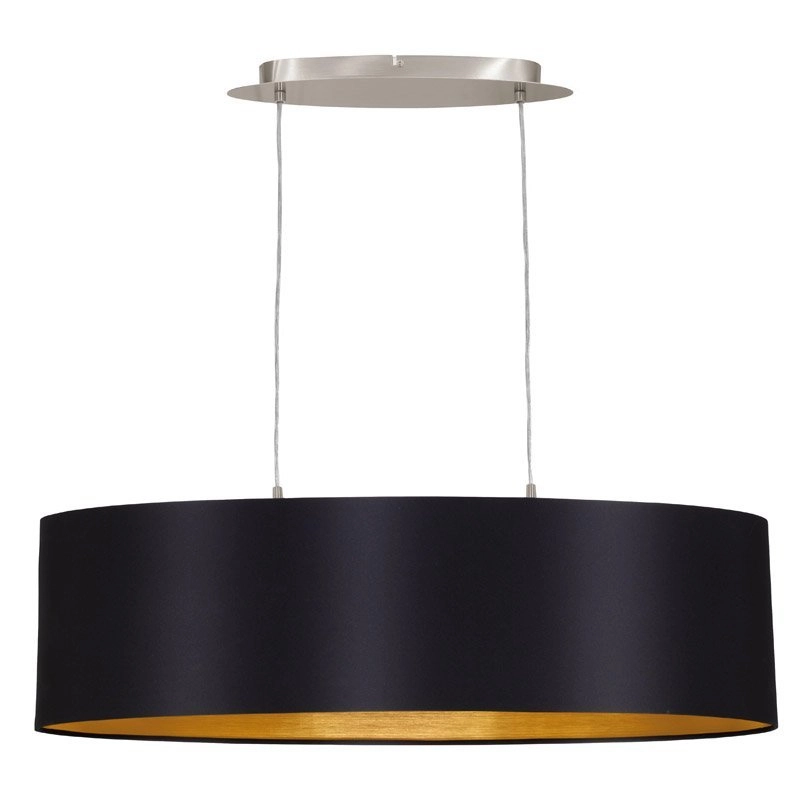 Hanglamp Maserlo 78cm zwart met goud