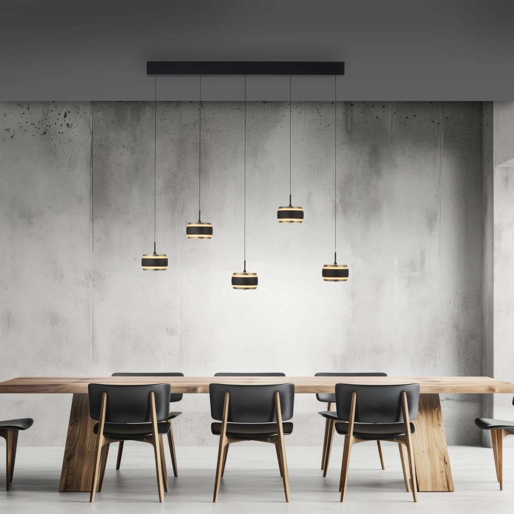 5L eettafel hanglamp Pure Falling Rings black pearl Paul Neuhaus 4012248396575