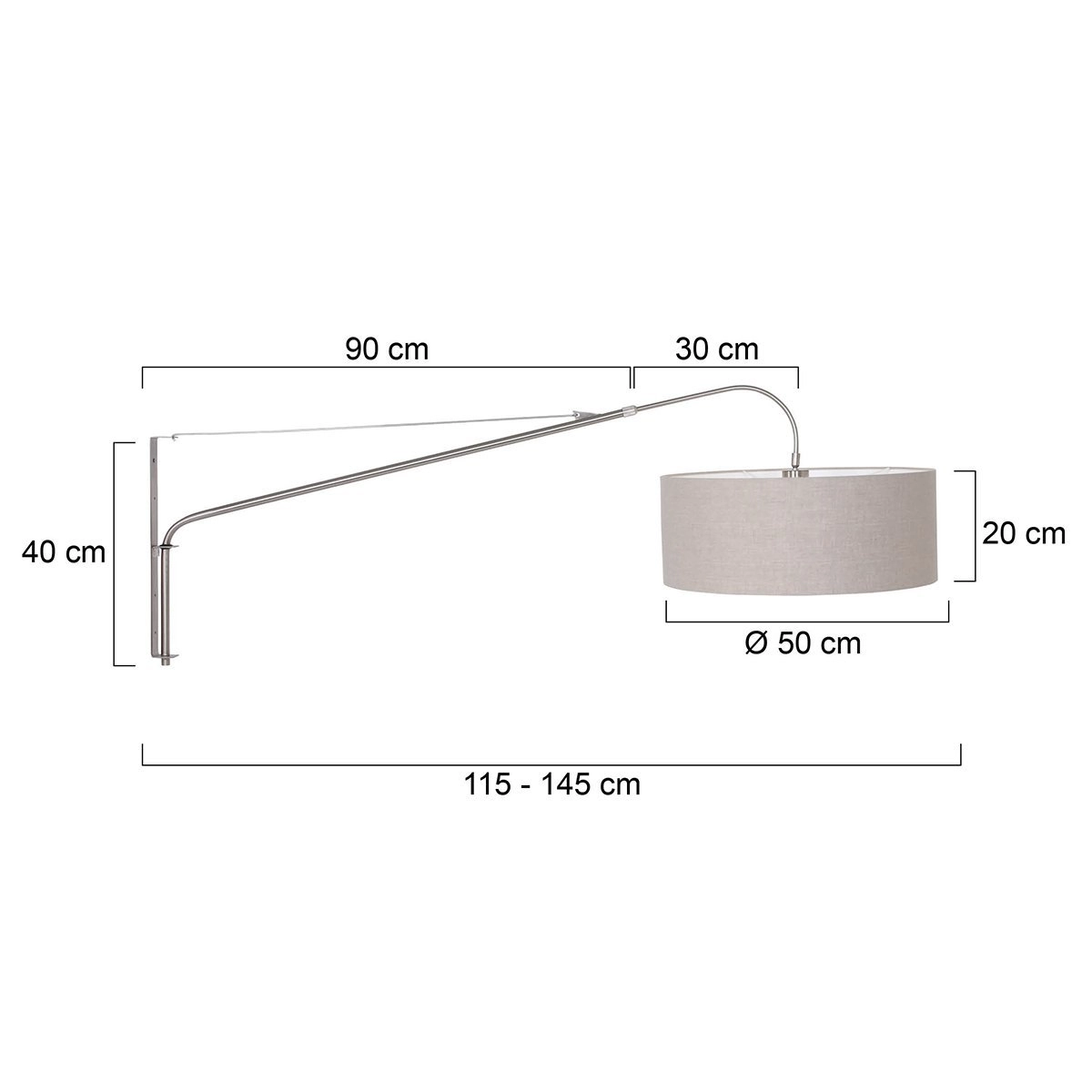 Verstelbare leeslamp Gramineus met kap Steinhauer 8712746132465