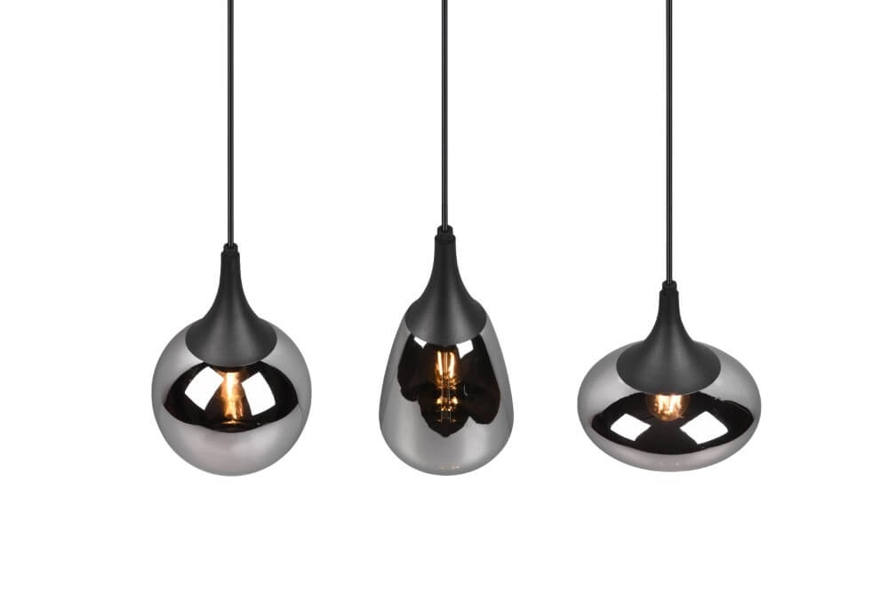 3-lichts hanglamp Lumina met smoke glas Trio 4017807542271