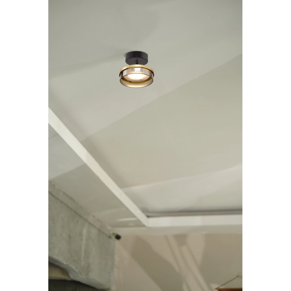 Plafondlamp Imperia zwart met goud Masterlight 8718121359540