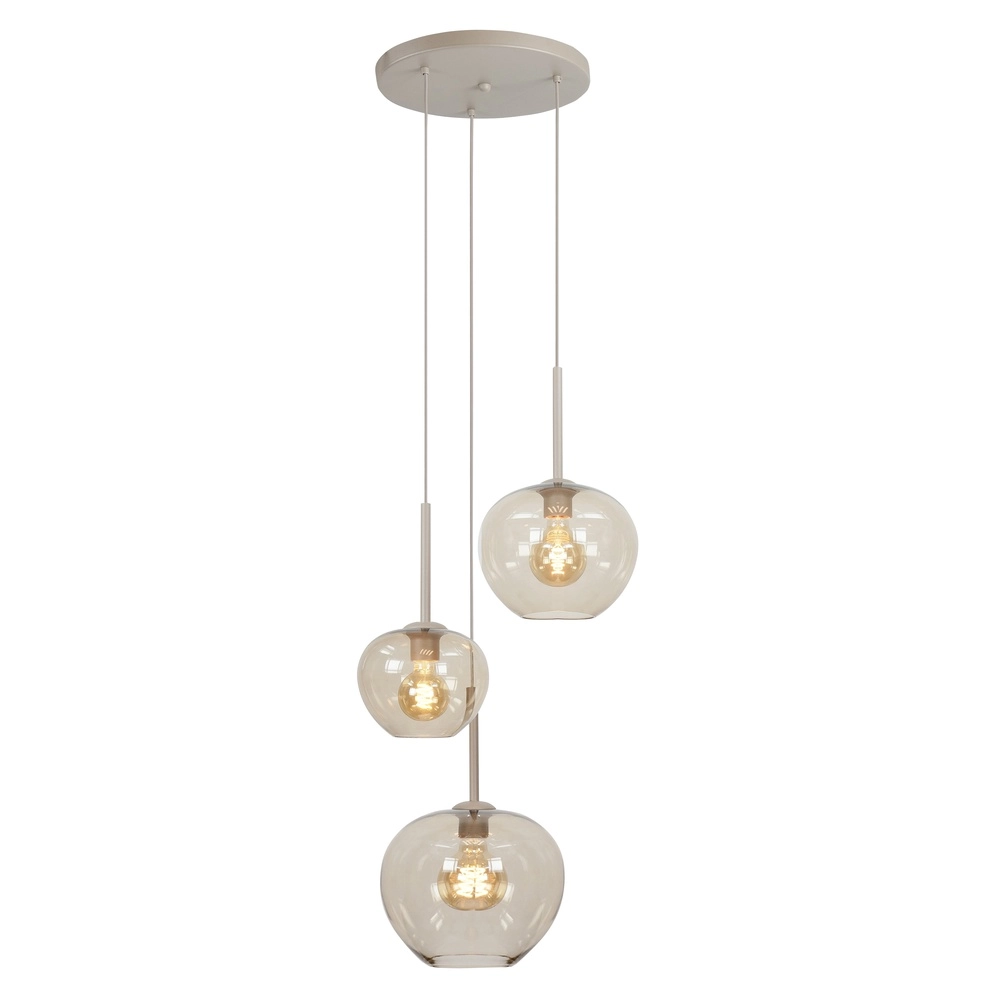 Design hanglamp Fantasy zand bruin 3-lichts