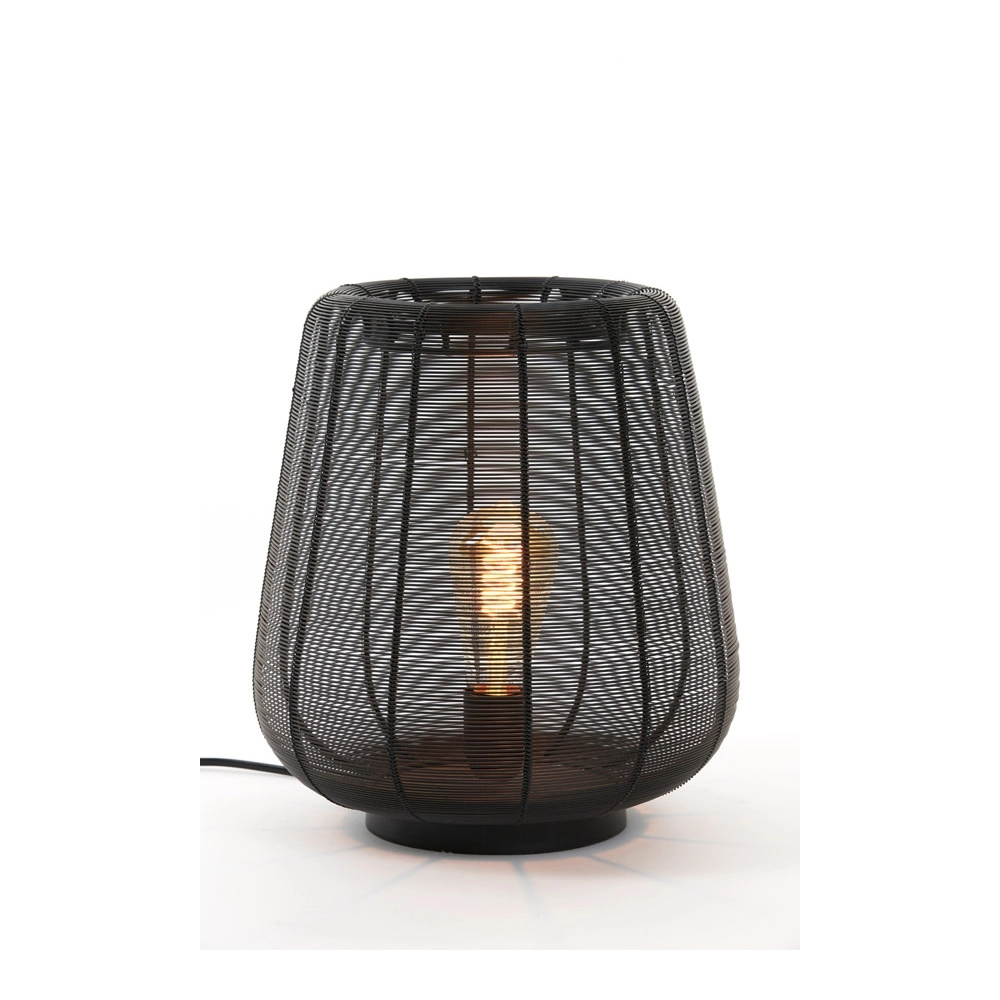 Zwarte tafellamp Adeta Ø 29cm Light & Living 8717807600938