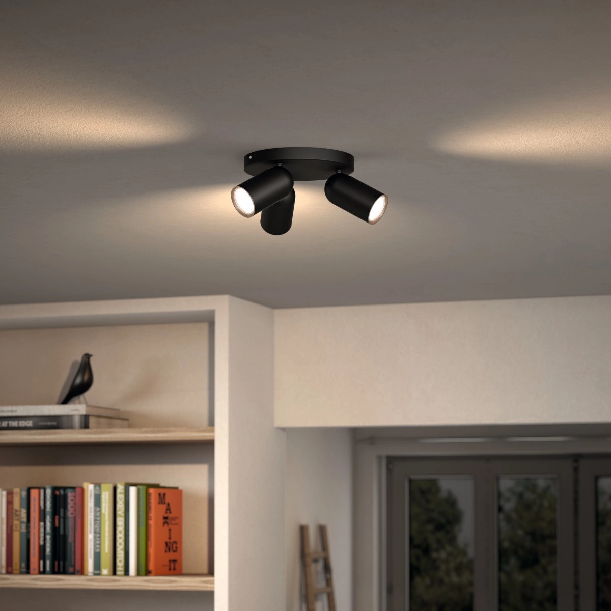 spot Pongee 3-lichts zwart Philips 8718696164846