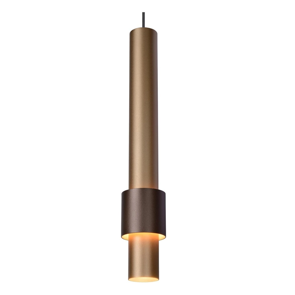Strakke hanglamp Margary 3-lichts koffie bruin Lucide 5411212903969