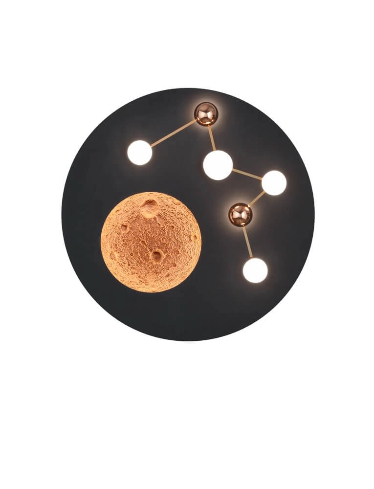 Design plafondlamp Zodiac zwart Trio 4017807580945