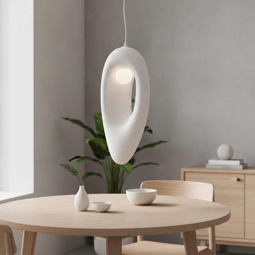 Natuurlijke hanglamp Tempus wit 48cm