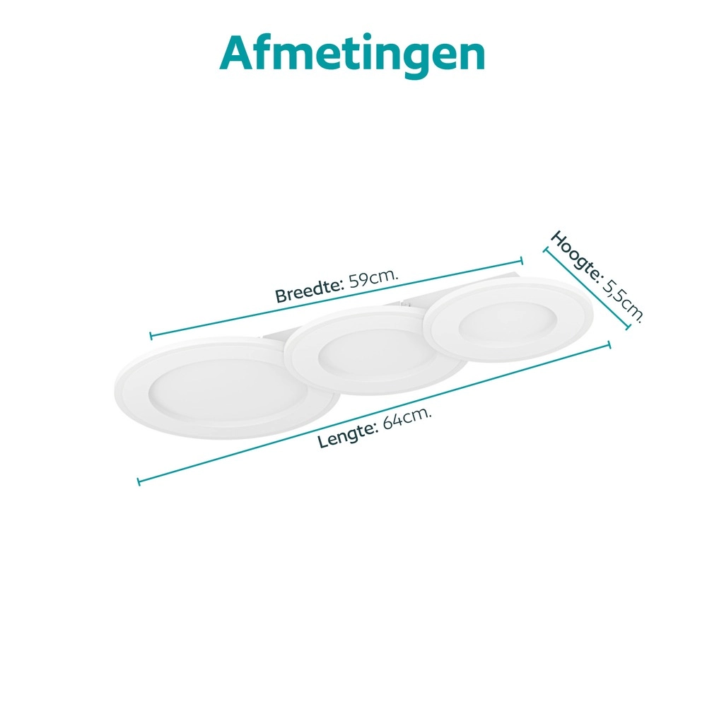 Plafondlamp Scagno 64cm wit Eglo 9008606391974