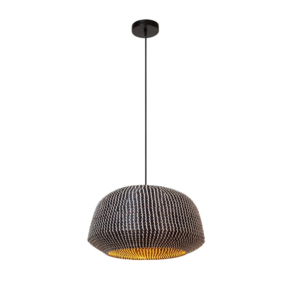 Zeegras hanglamp Maduka Ø 47cm - zwart