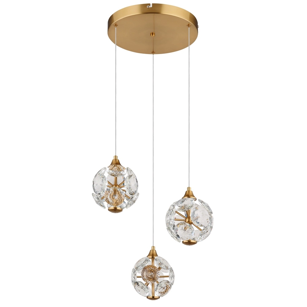 3-lichts hanglamp Virina goud Ø 65cm Globo 9007371449620
