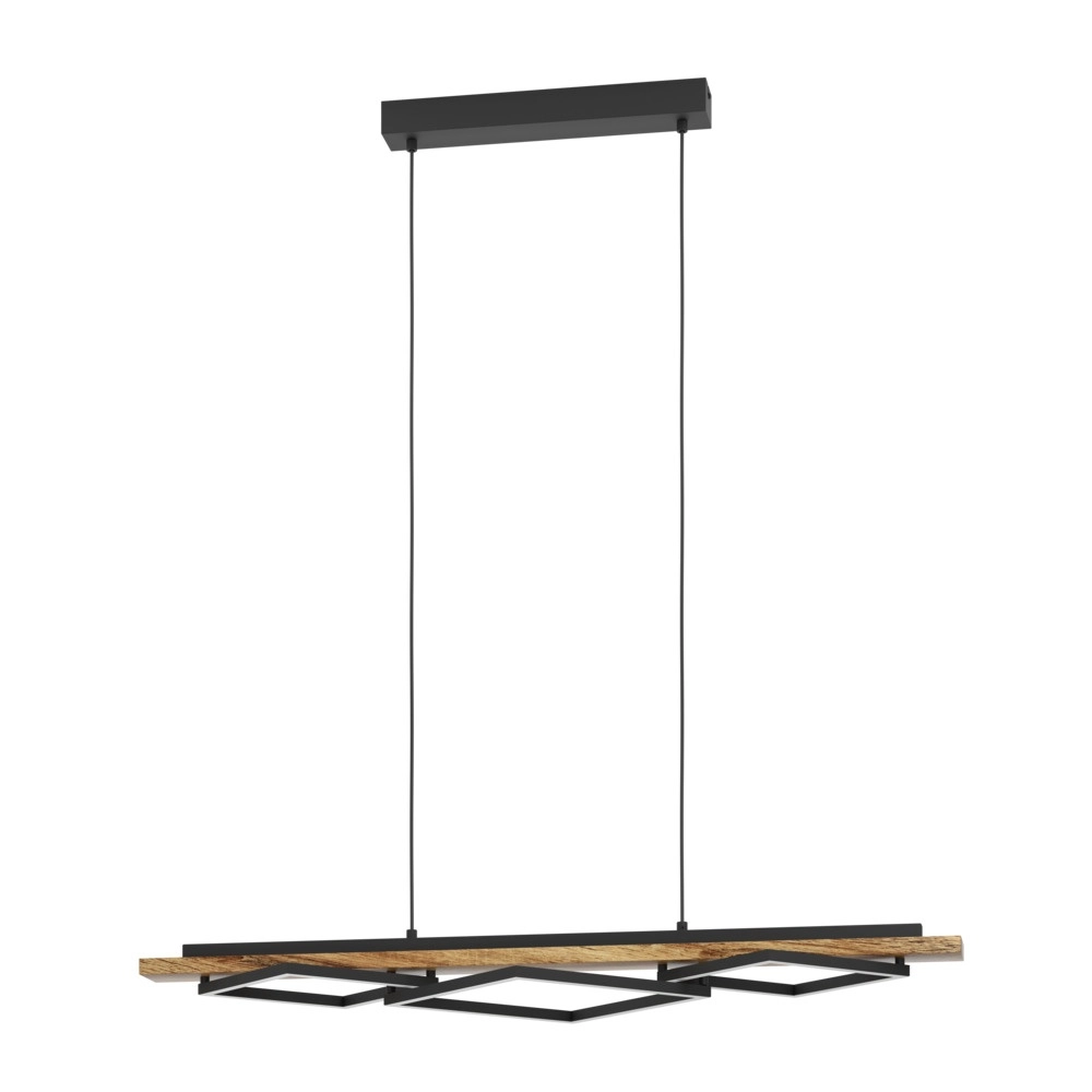 Design hanglamp Boyal zwart met donker hout