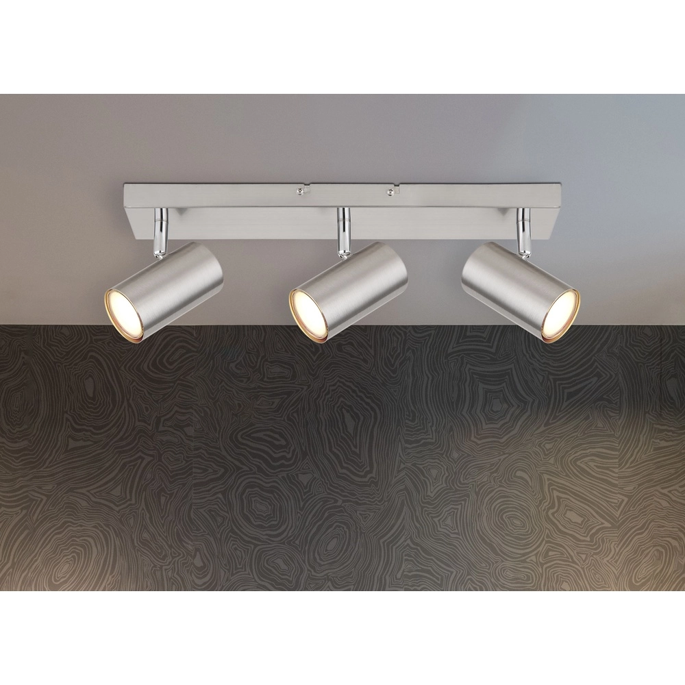 Plafondlamp 3-lichts Robby nikkel Globo 9007371436521