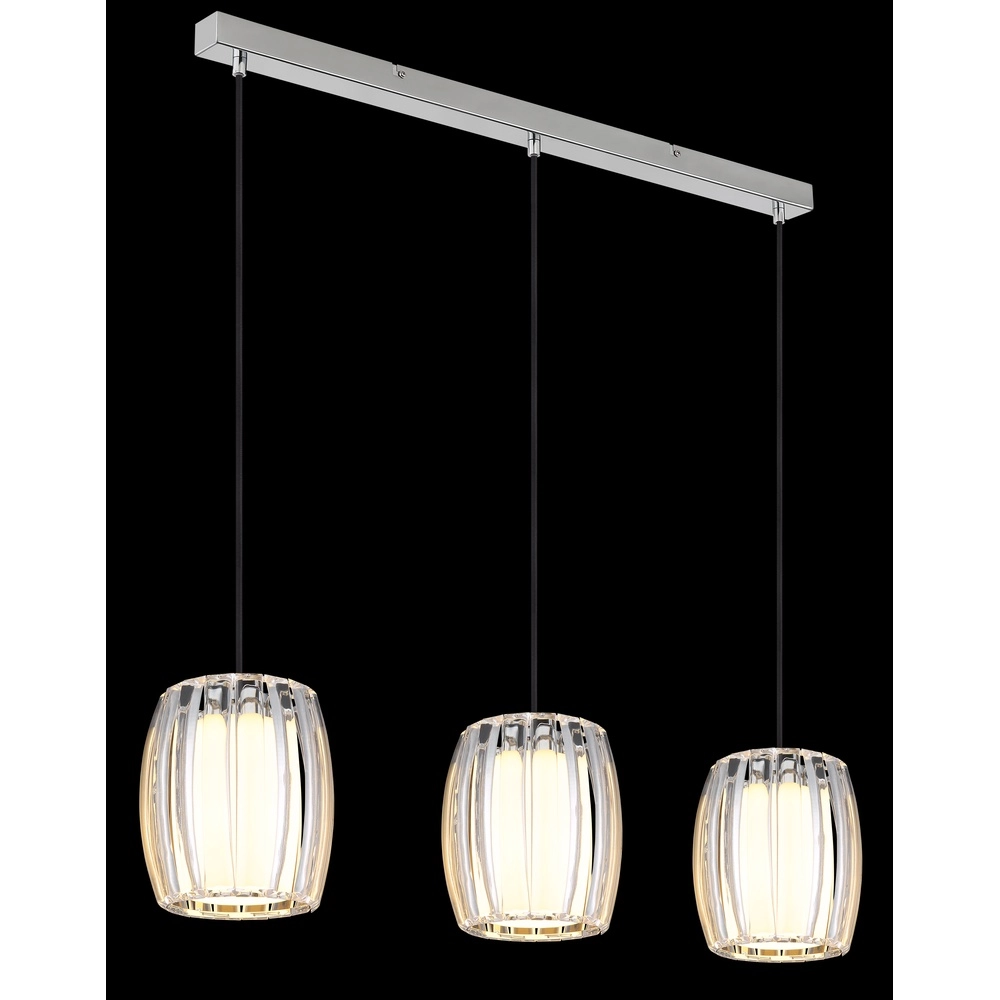 3-lichts hanglamp Maribel chroom recht Globo 9007371592098
