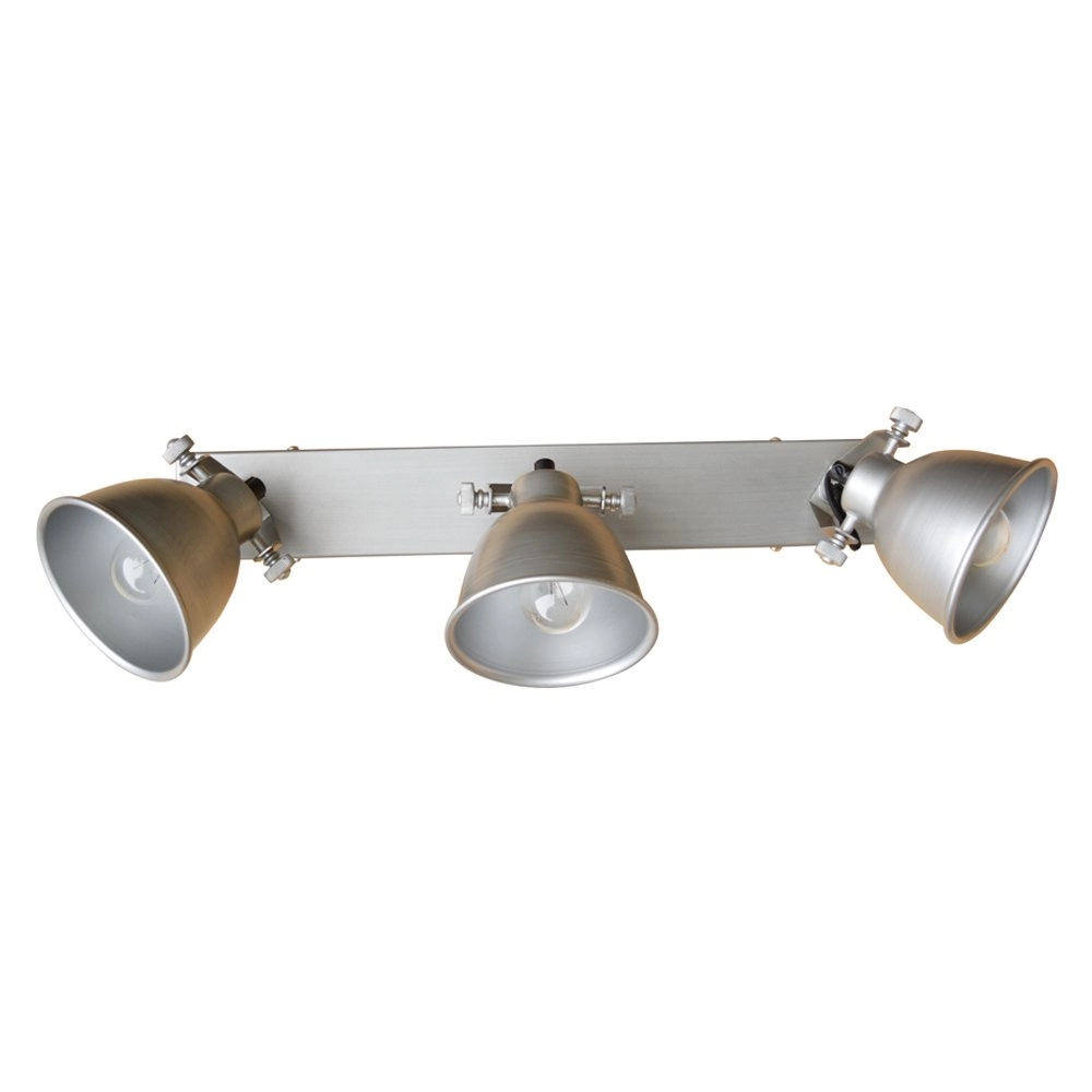 Plafondspot Industrial 3-lichts antiek zink