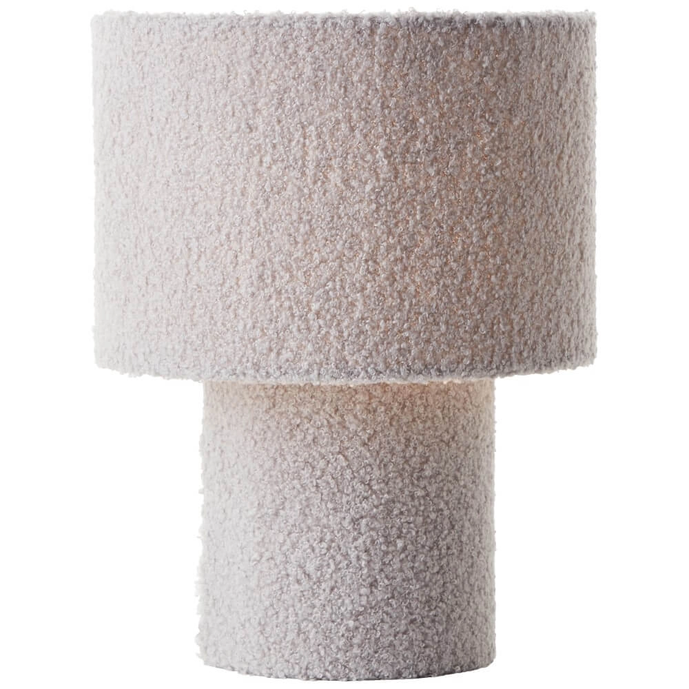 Grijze tafellamp Teddy Ø 23cm
