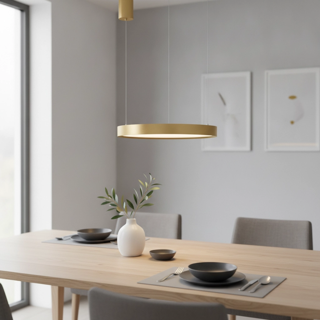 Ronde hanglamp Perrine goud Ø 40cm