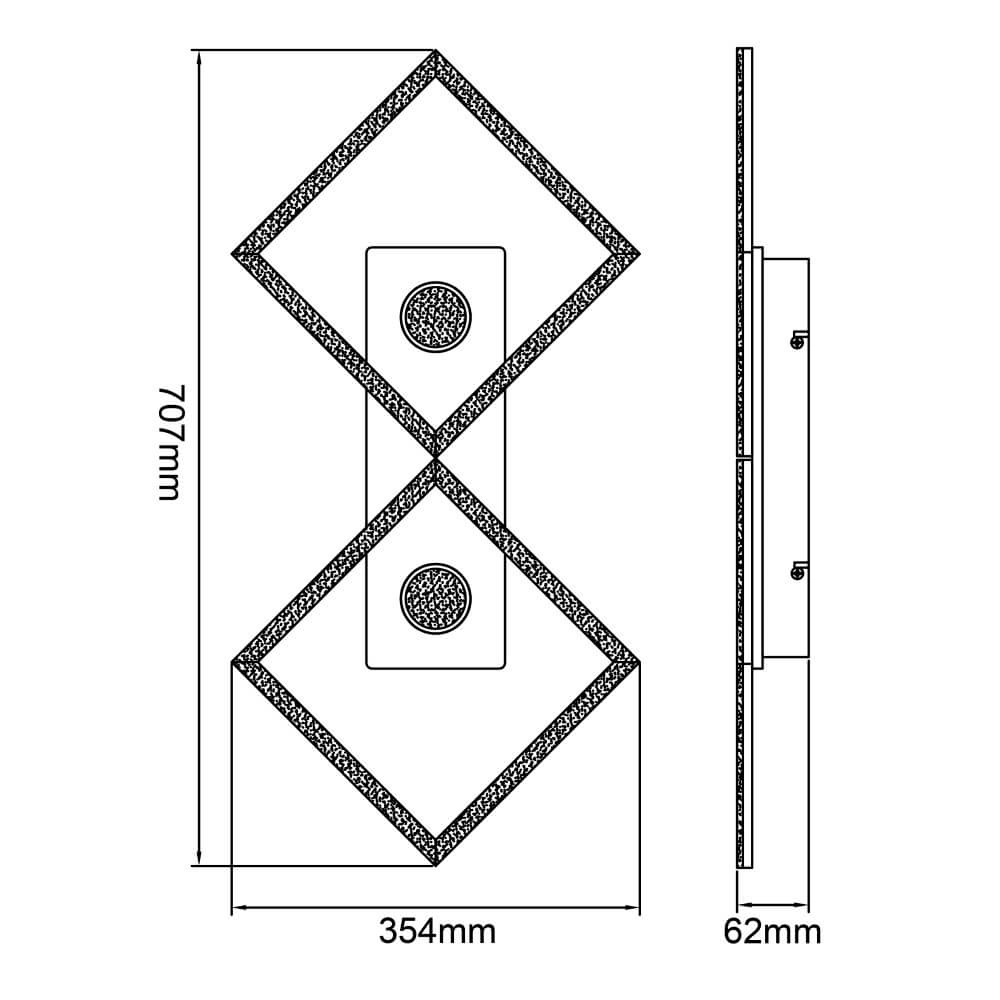 Houten led plafondlamp Woodbridge M Brilliant 4004353409707