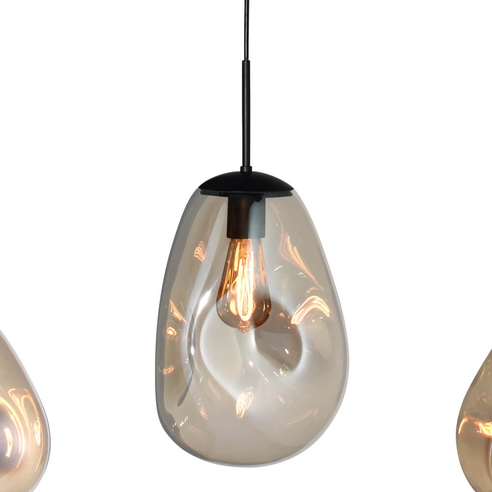 Hanglamp Lava 4x goud glas Masterlight 8718121286143
