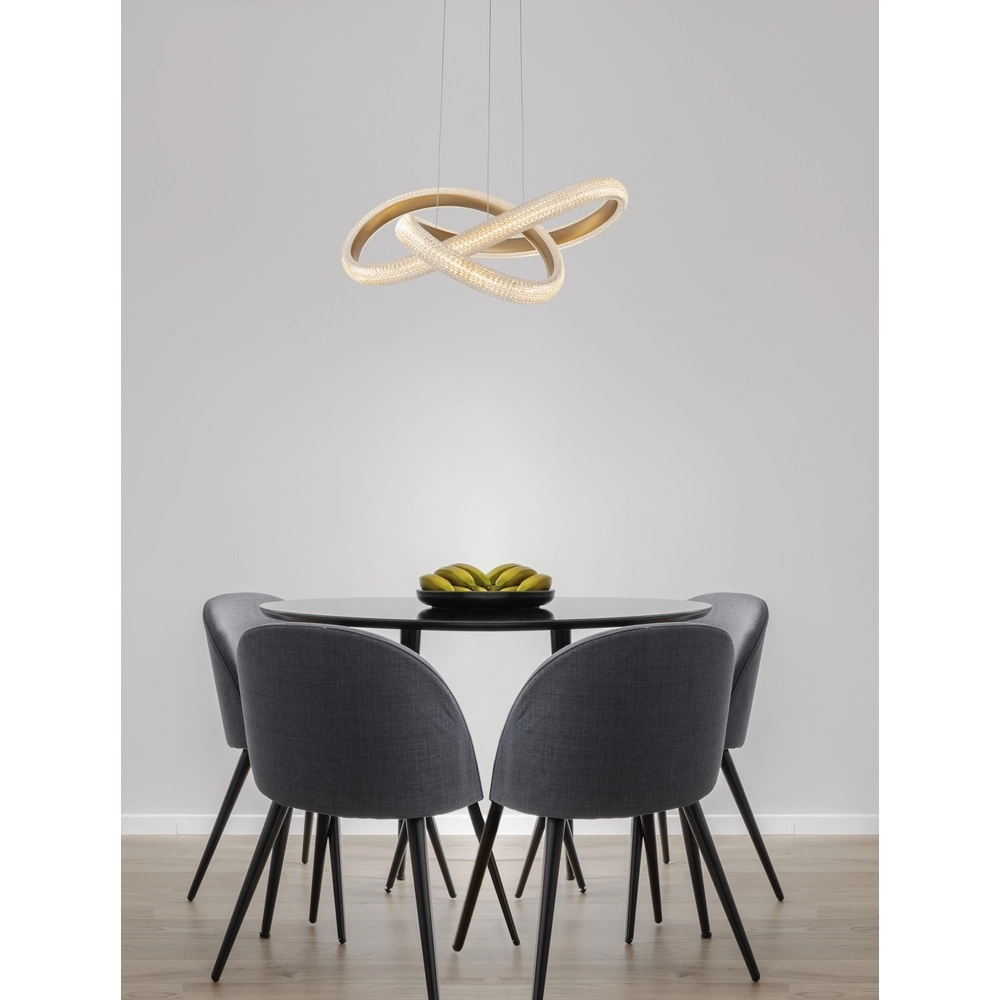 Hanglamp Medora krul goud 52,5cm
