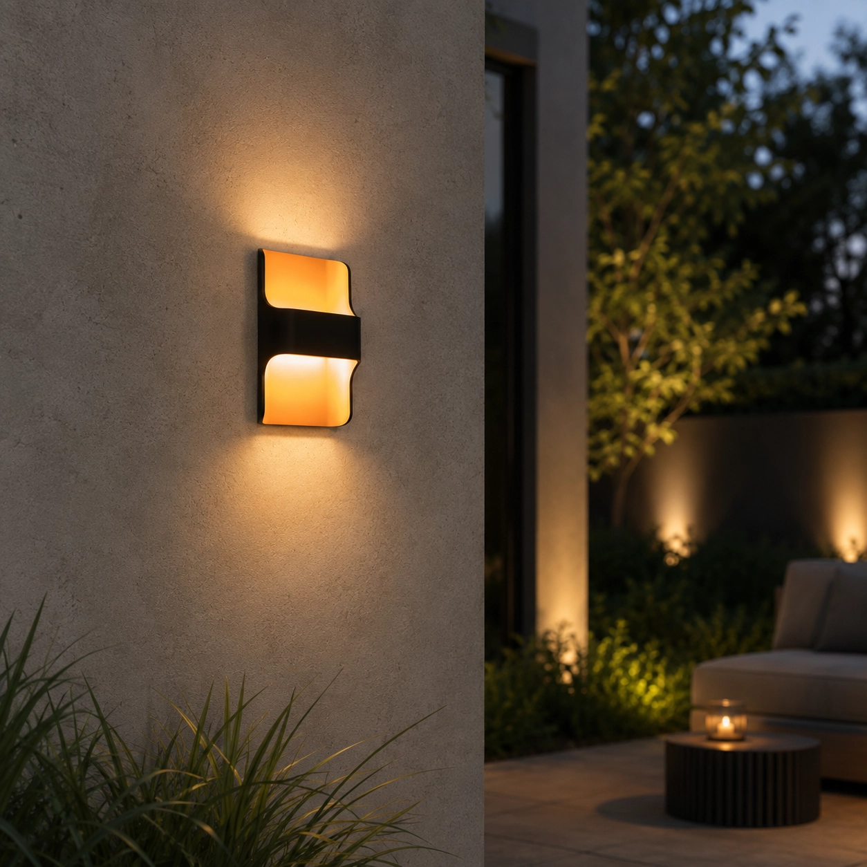 Wandlamp design Dallas zwart met goud