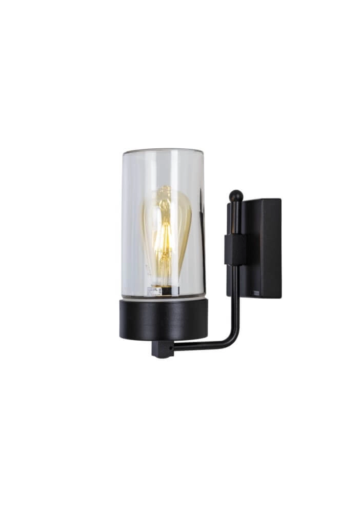 Zwarte wandlamp Silindar
