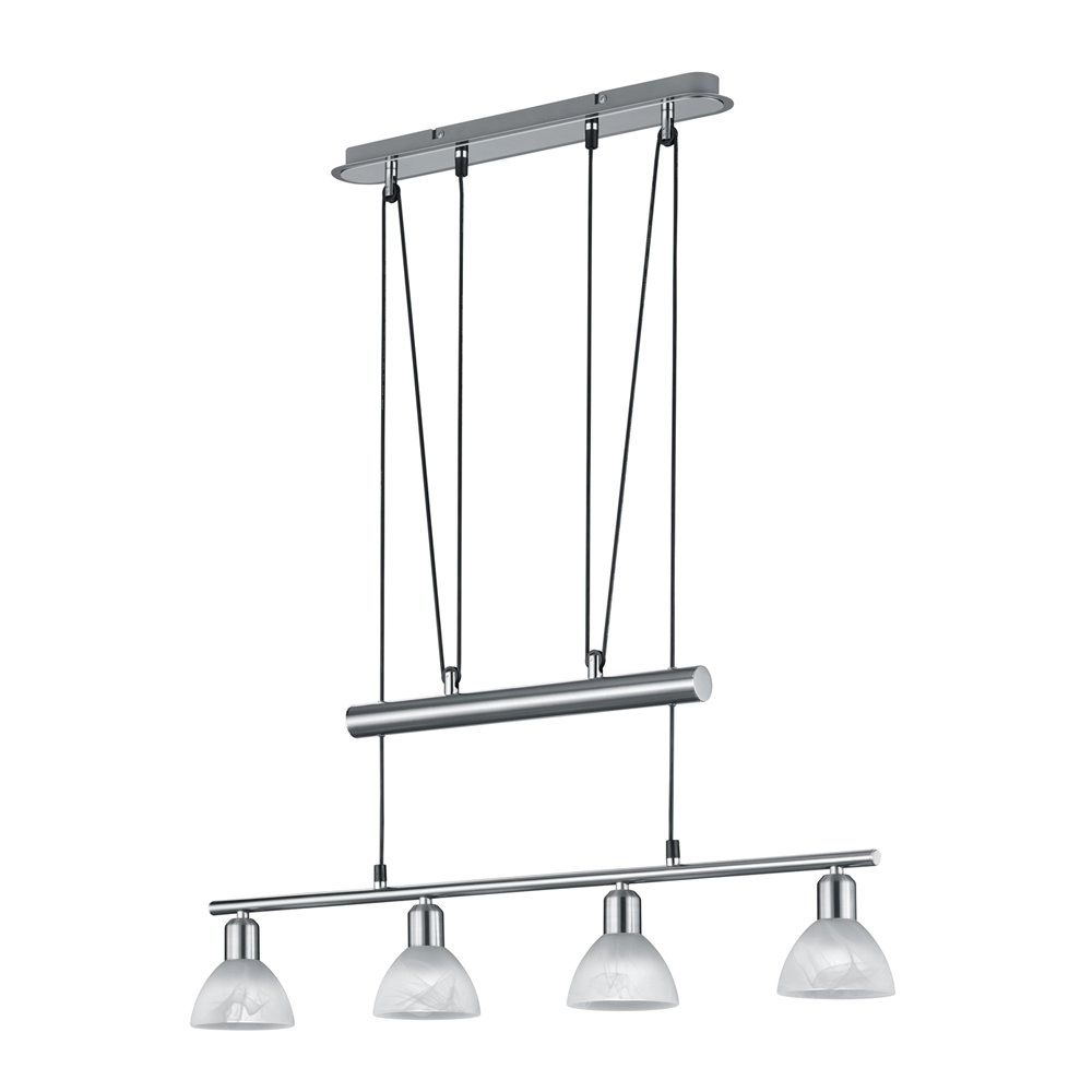 LED hanglamp Levisto 4-lichts nikkel