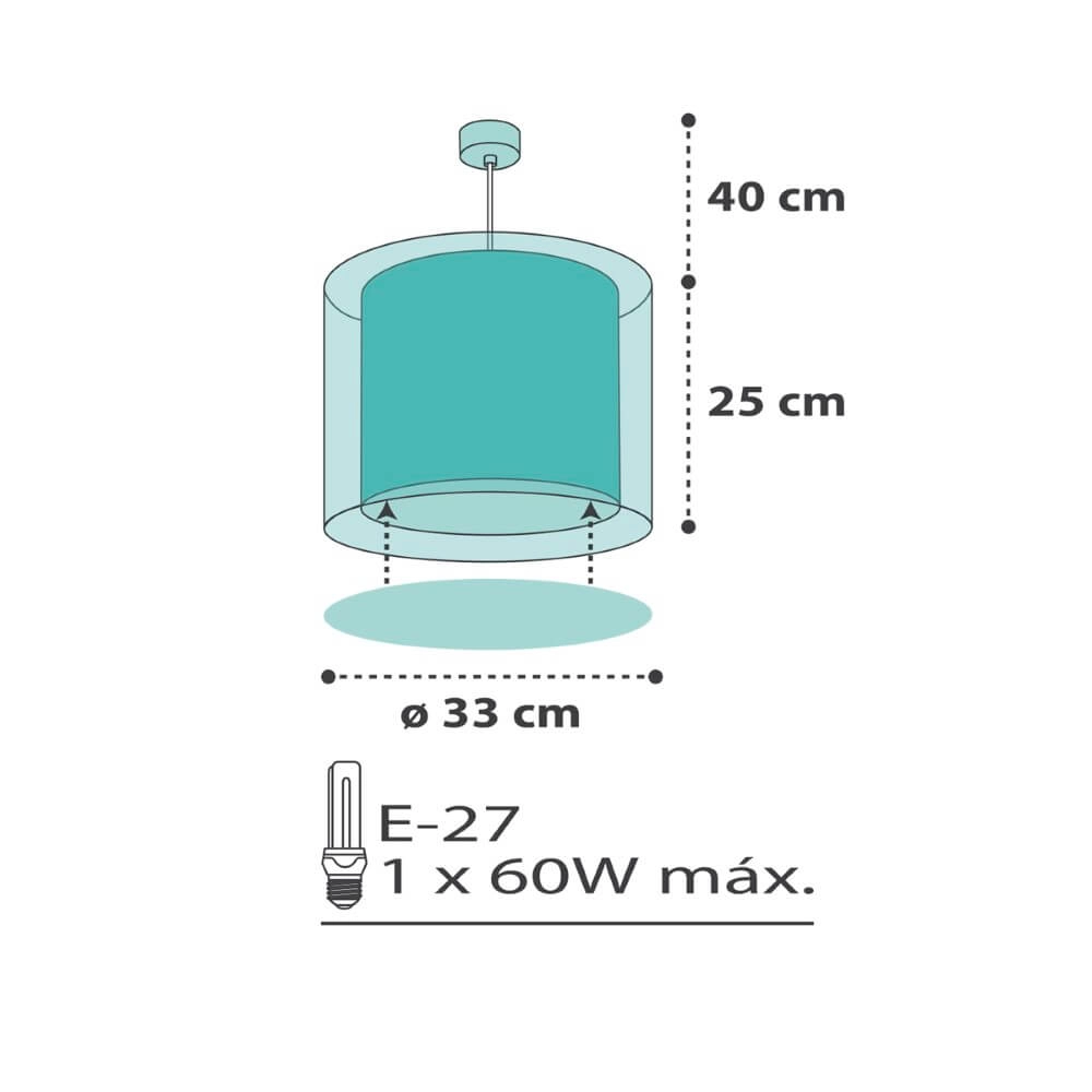 Kinderkamer hanglamp Clouds turquoise met wit Dalber 8420406002637