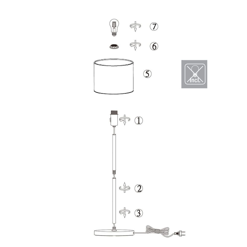 Vloerlamp Noor met kurk kap Ø30cm Steinhauer 8712746182347