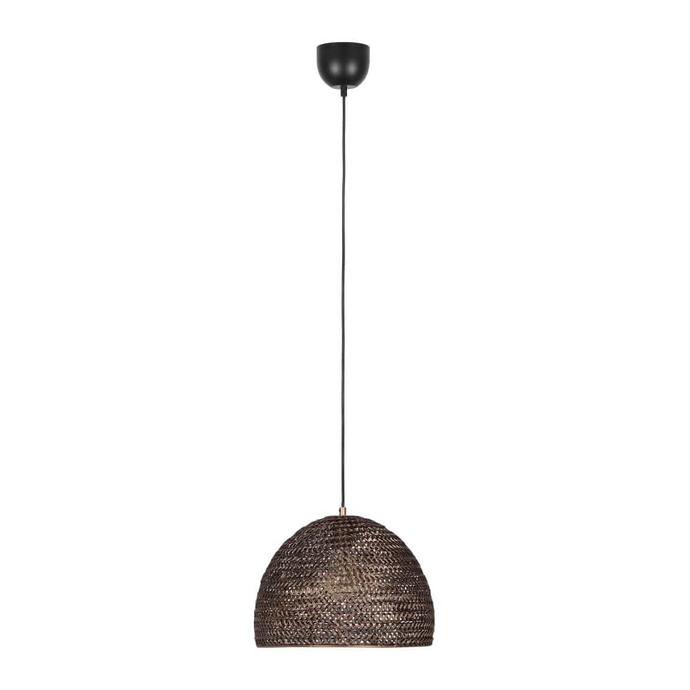 Zwarte rotan hanglamp Kamara Ø 36cm Trio 4017807617344