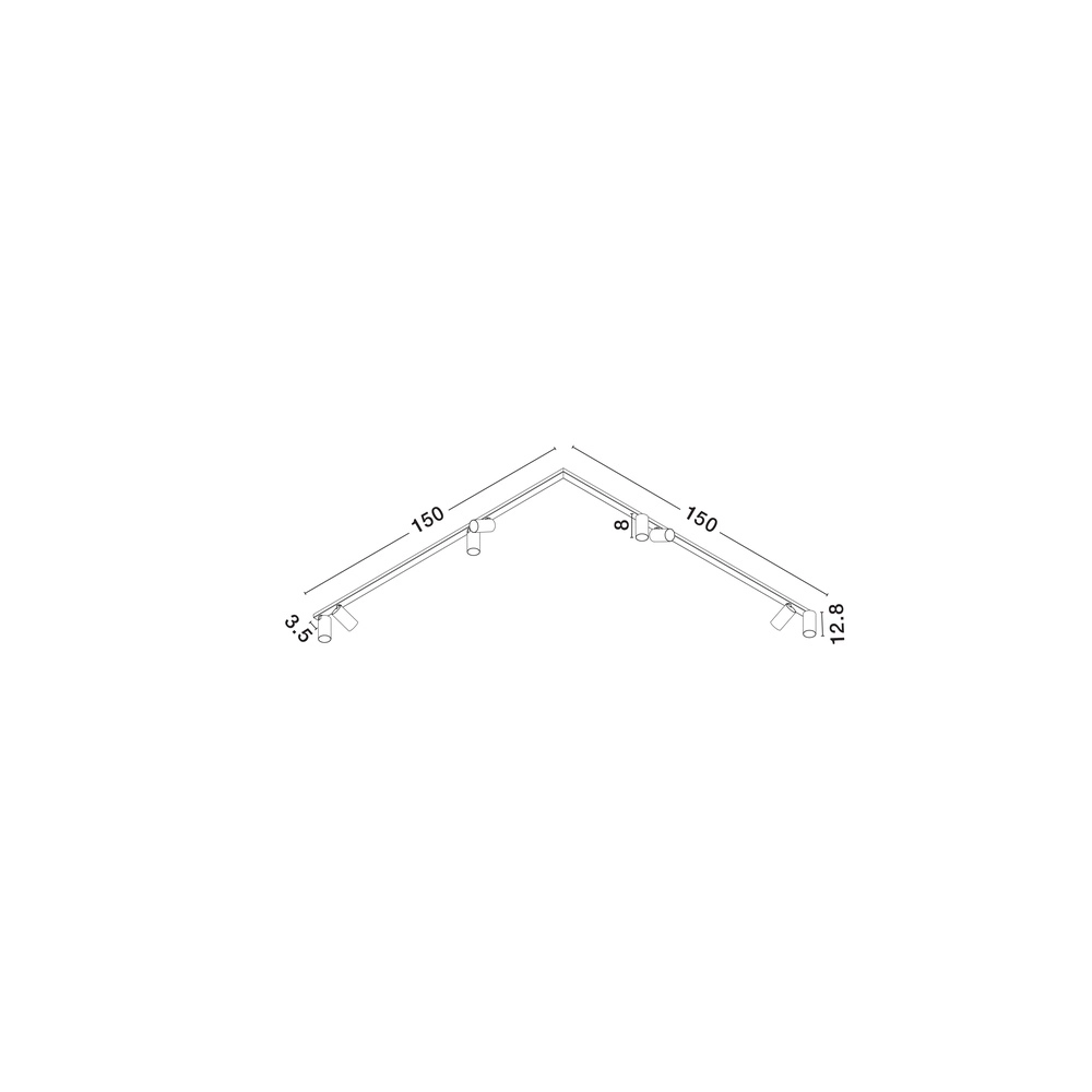 8-lichts plafondlamp Oso zwart Lyora 5212017465122