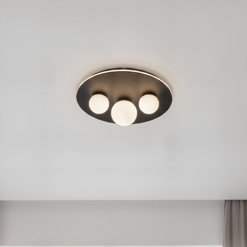 Design plafondlamp Velna zwart Ø 49,5cm