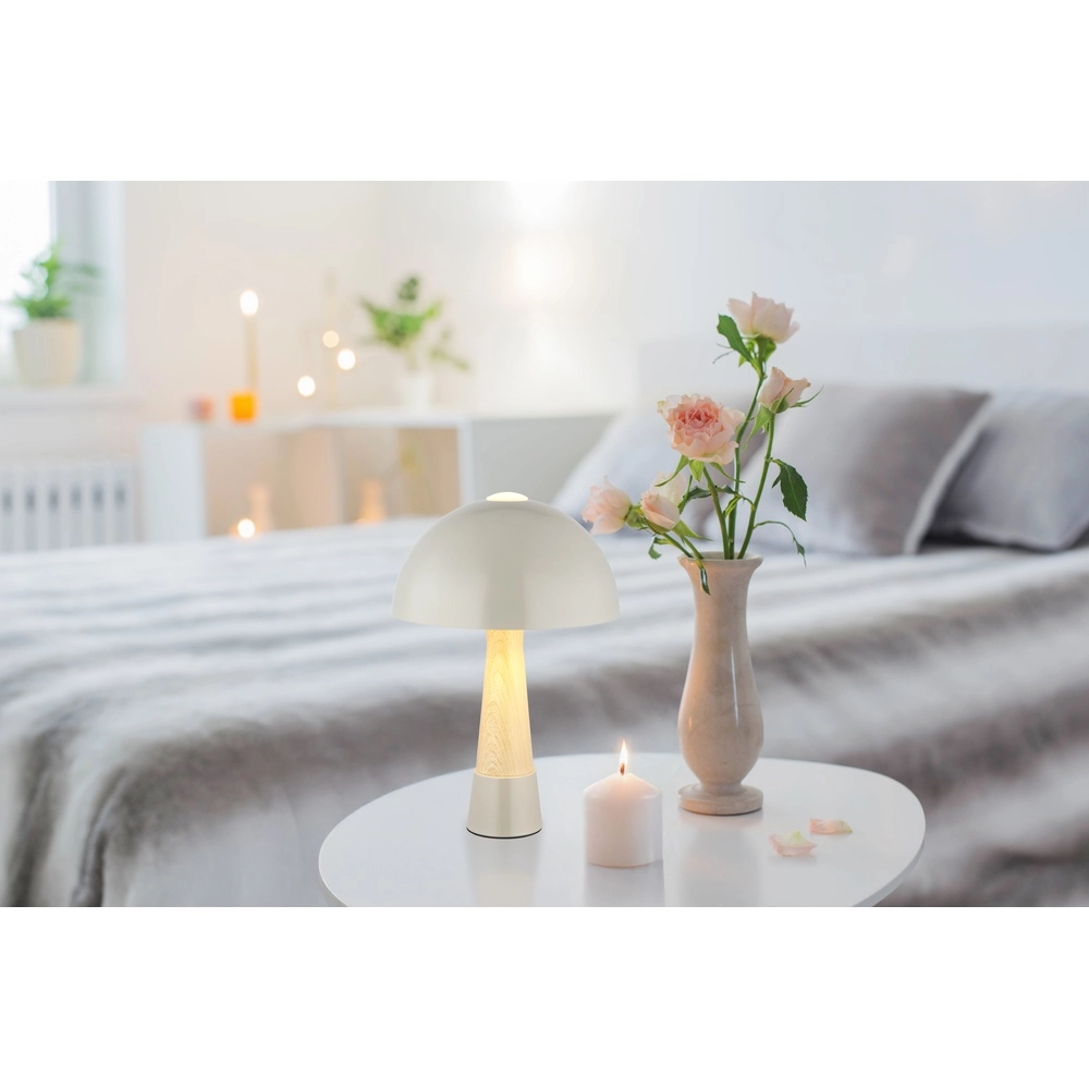 Unieke tafellamp Paulin Ø 25cm grijs Globo 9007371510801