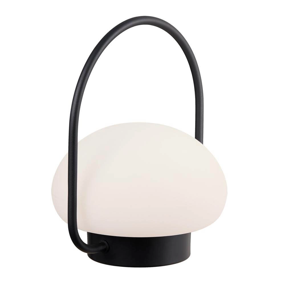 Tafellamp Sponge wit met zwart oplaadbaar