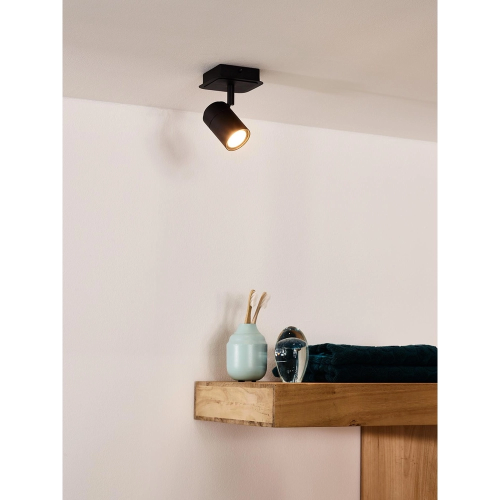 Plafondspot Lennert zwart IP44 Lucide 5411212262677