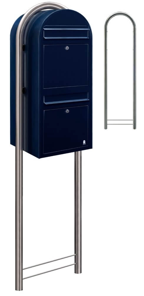 Brievenbus Duo 5004 Zwartblauw Bobi 6417237014276