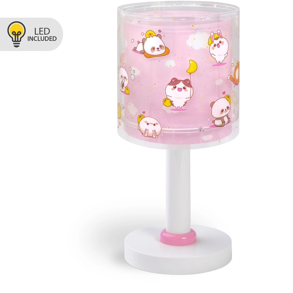 Kinder tafellampje Kawaii Friends roze glow in the dark