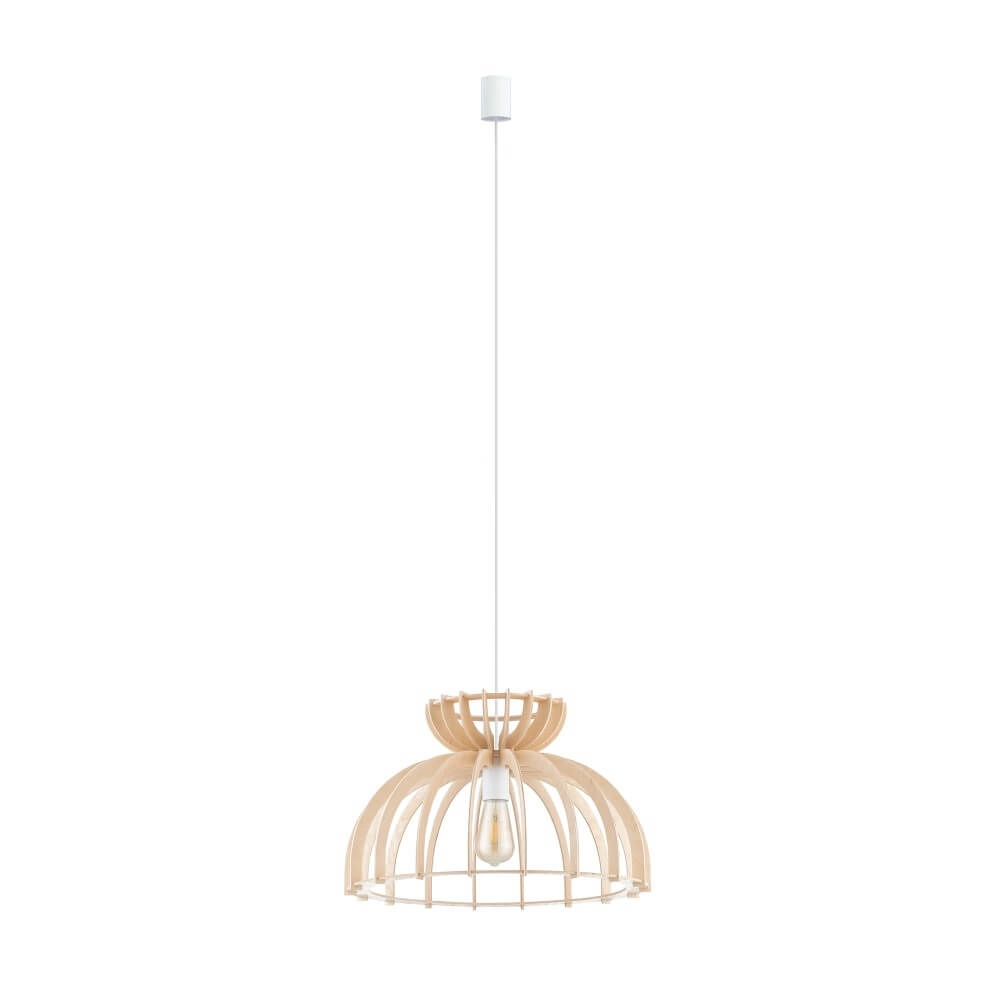 Houten hanglamp Kymi Ø 48cm - houtbruin Lyora 5903139105729