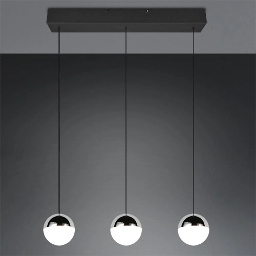 3-lichts hanglamp Senta chroom Trio 4017807685831