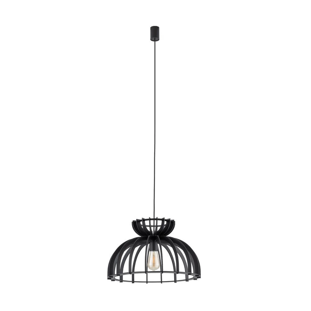 Houten hanglamp Kymi Ø 48cm - zwart Lyora 5903139105750