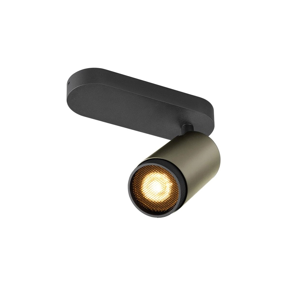 Opbouwspot Grip! L brons met zwarte ring