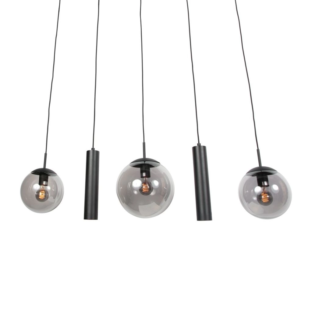 Design hanglamp Bollique 5-lichts zwart Steinhauer 8712746187687
