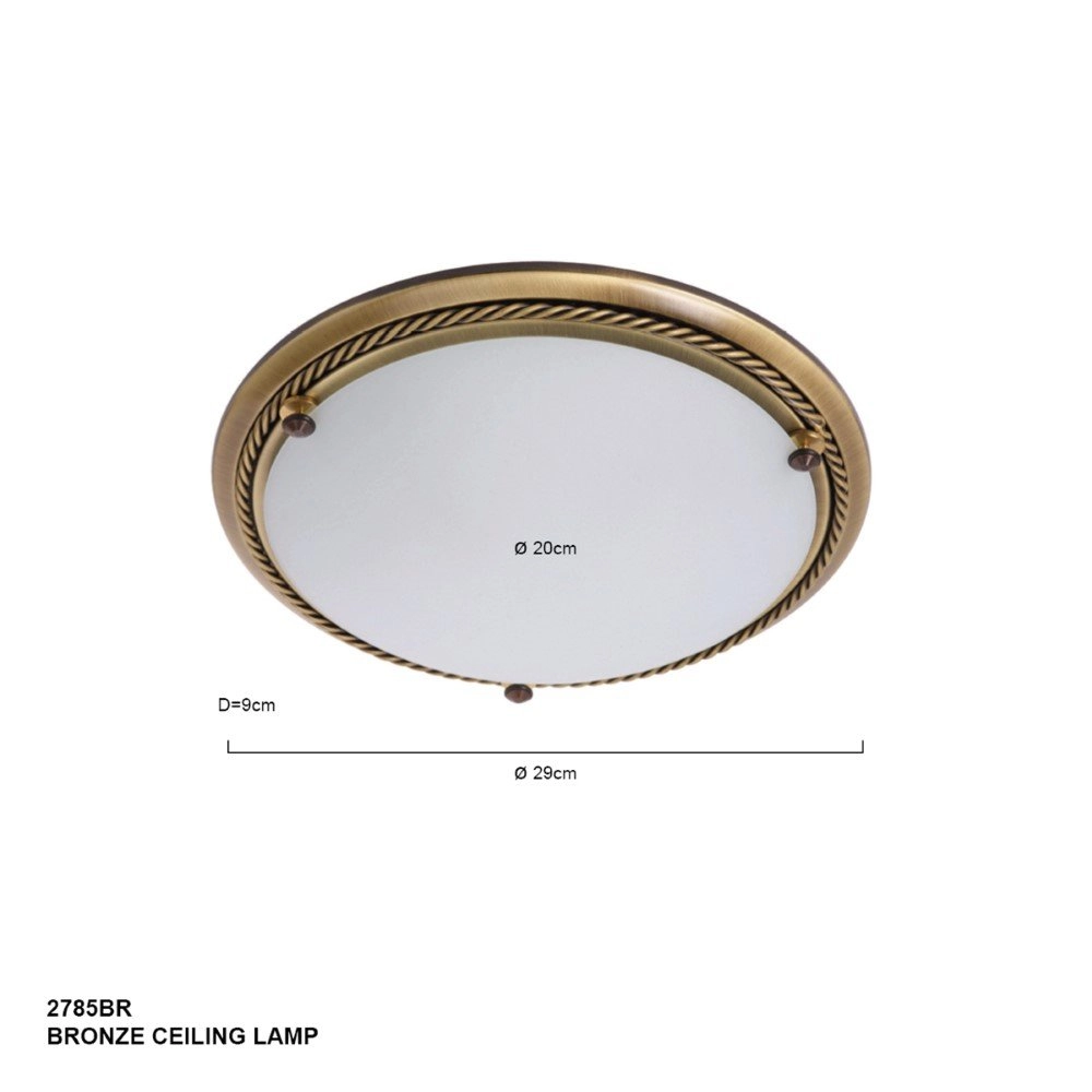 Lamp Ceiling and Wall of wandlamp 30cm bronsbruin Steinhauer 8712746023077