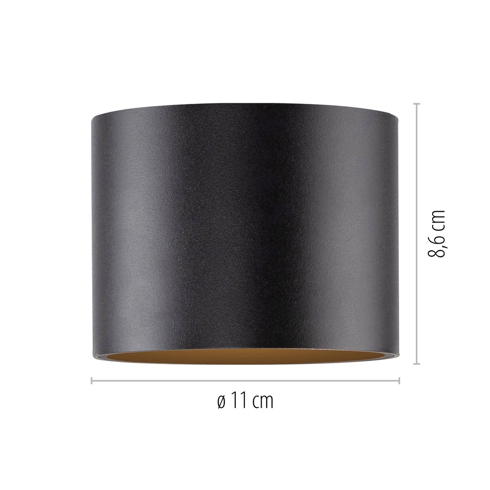 Plafond opbouwspot Pure Point Ø 11cm - black pearl Paul Neuhaus 4012248395646