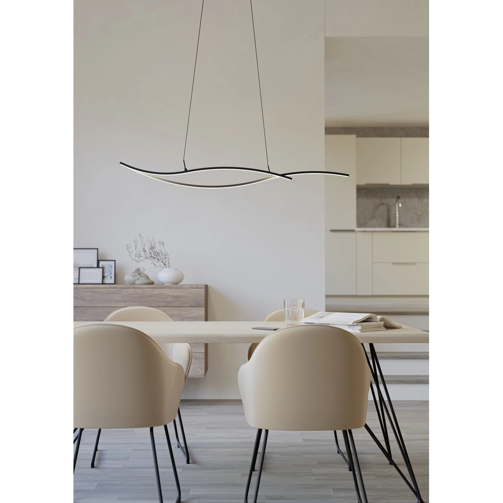 Chique led hanglamp Grisolia 115cm - zwart Eglo 9008606316175
