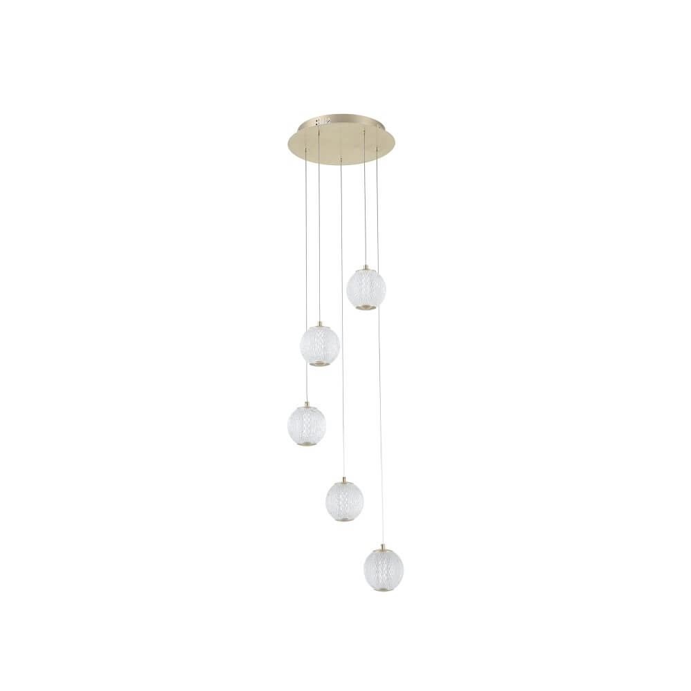 5-lichts vide hanglamp Allure oosters Searchlight 5053423273990