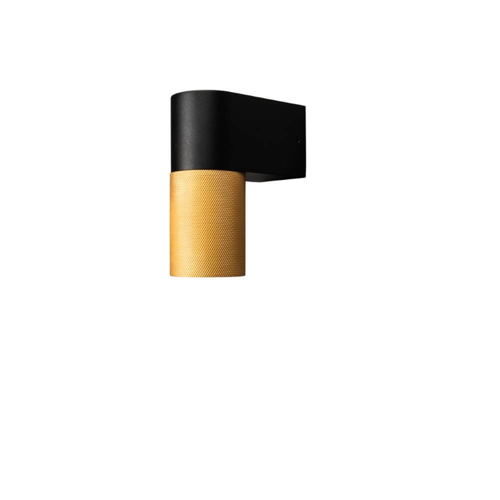 Leuke wandspot Temi zwart met goud