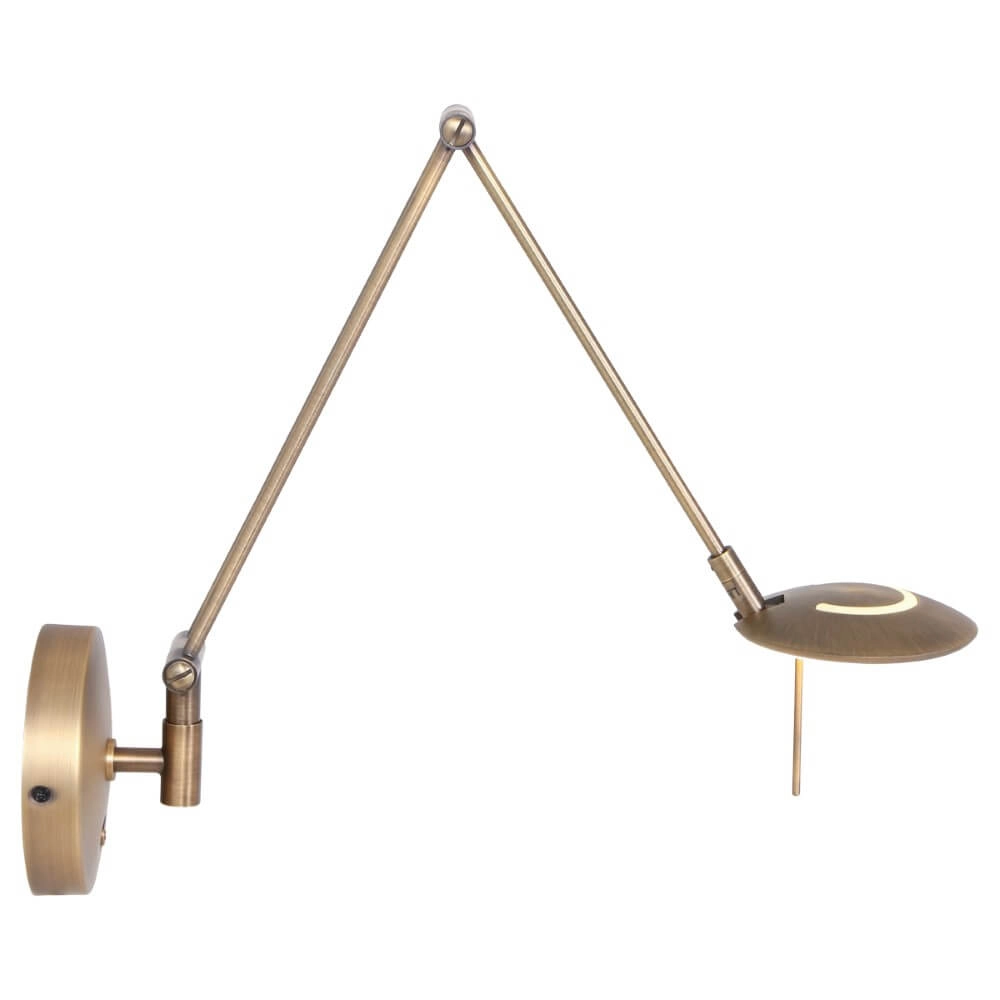 Messing leeslamp Zodiac LED voor aan de wand Steinhauer 8712746127355