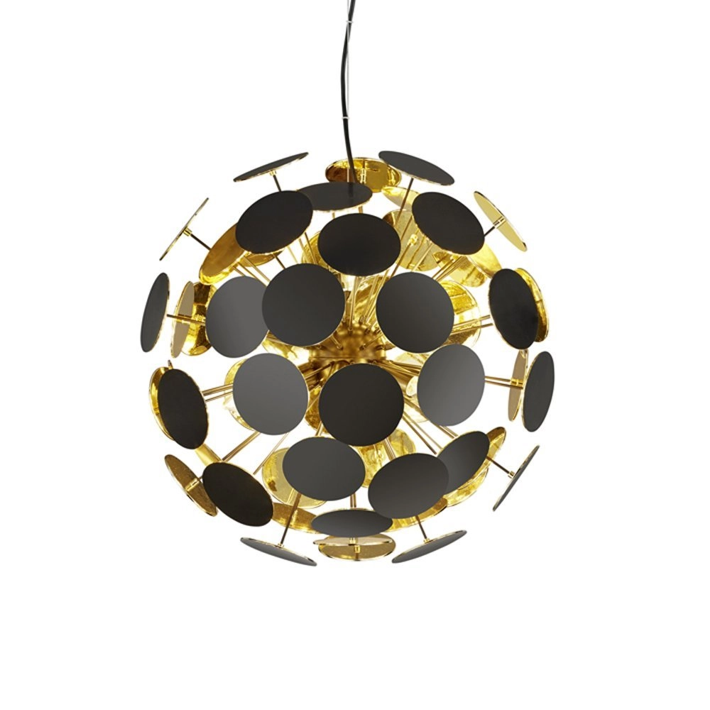 Hanglamp Discalgo 54cm zwart met goud